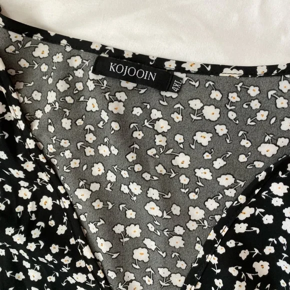 Women Plus Size V Neck Wrap Maxi Dress High Waist Ruffle - Picture 4 of 4